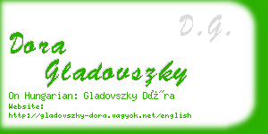 dora gladovszky business card